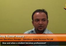 How and when a student becomes professional? (Team Operations Manager – Hutchison Global Services Pvt. Ltd.)