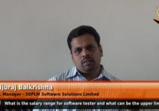 What is the salary range for software tester and what can be the upper limit of it? (Sr.Manager,3DPLM Software Solutions Ltd.)