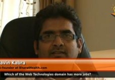 Which of the Web Technologies domain has more jobs?(Co-founder at BharatHealth.com)