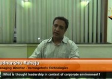 What is thought leadership in context of corporate environment? (Managing  Director-Vercingetorix Technologies)
