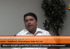 What is the thought leadership in context of corporate environment? (Prashant Pansare – Director – Inteliment Technologies India Pvt Ltd)