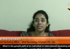What is the growth path of an individual in international marketing domain? (Chief Marketing Officer – iWeb Technology Solutions Pvt. Ltd.)